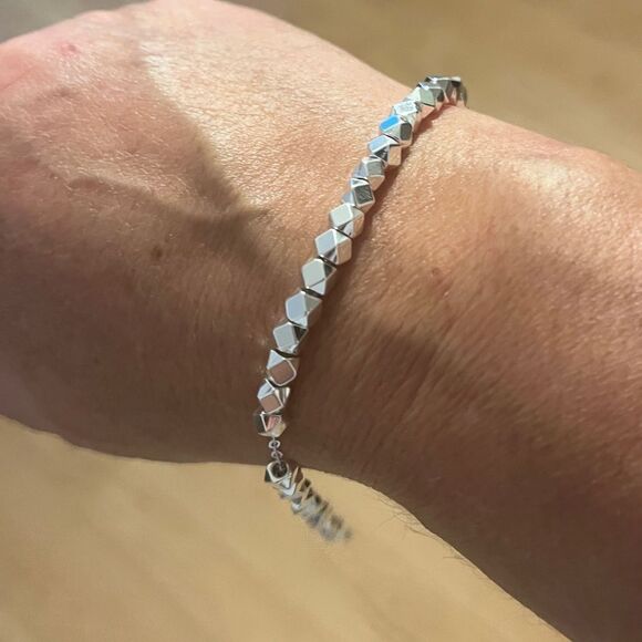 The Geo Tennis Bracelet in Tibetan Silver 925 - Picture 3 of 8